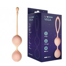 Шарики Кегеля со смещенным центром тяжести Vega, персиковый, 2,8 x 17 см, One Size